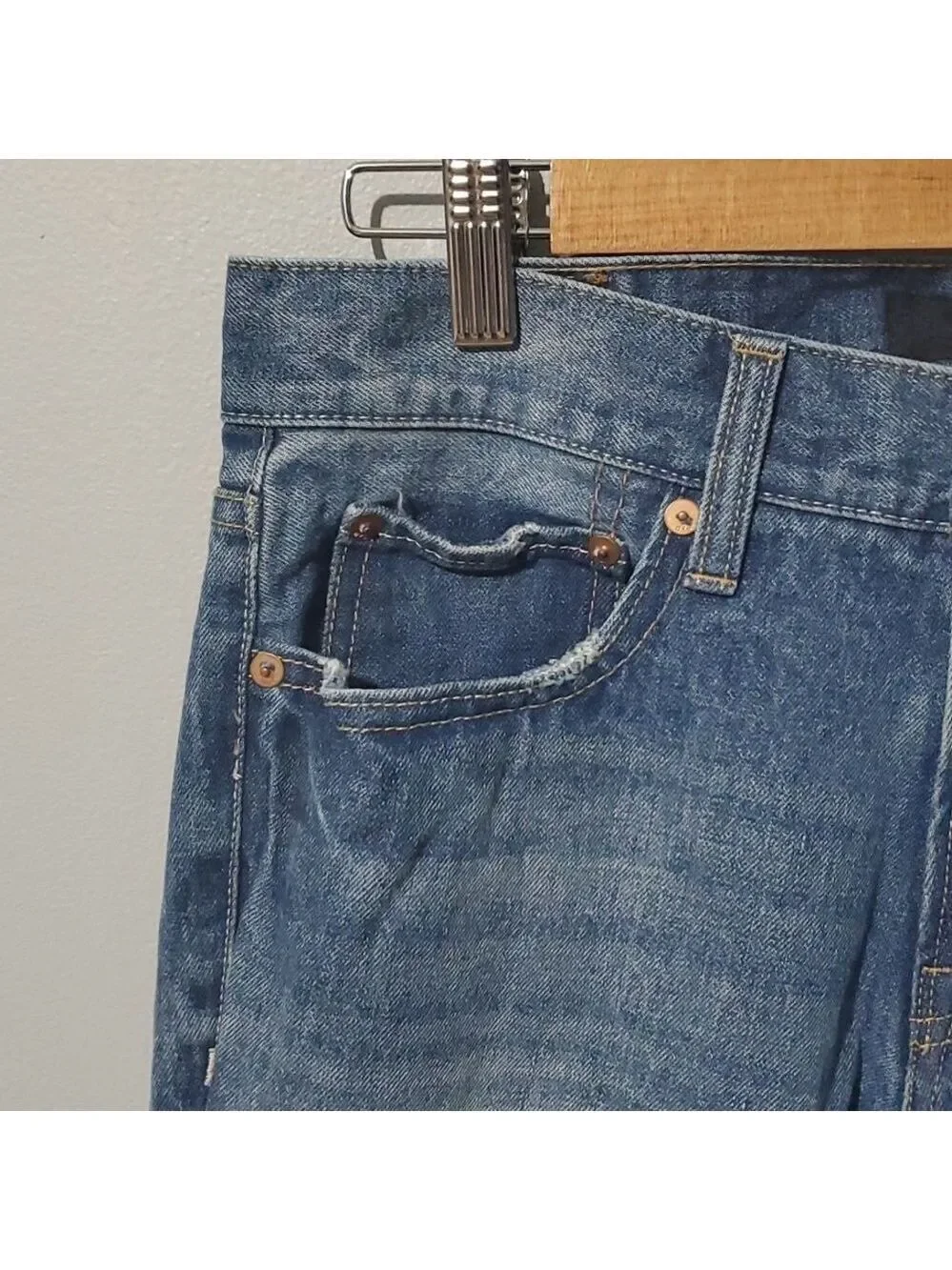 Aero jeans men's size 29/30 blue slim‎ distressed demin medium blue